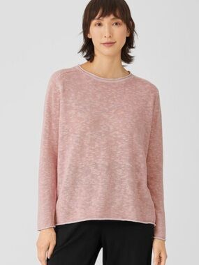 Eileen Fisher Soft Blush Knit Crewneck Sweater